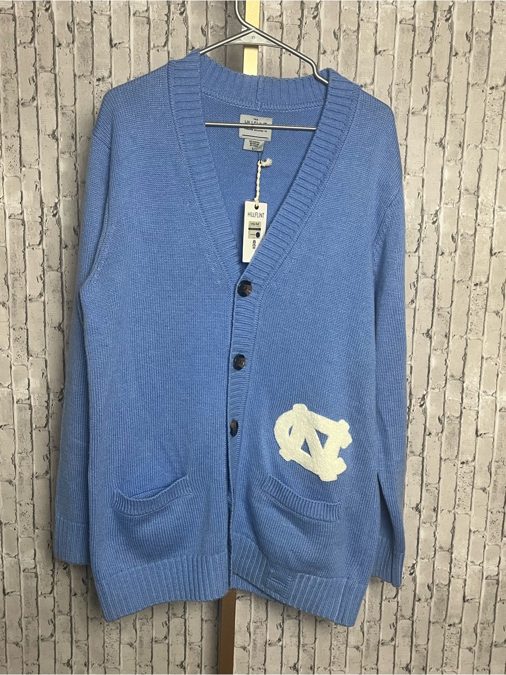 Hillflint UNC North Carolina Tar Heels Cardigan Sweater Womens L New With Tags